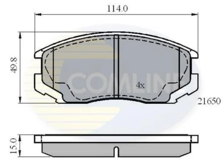 Comline - Гальмівні колодки до дисків COMLINE CBP0415