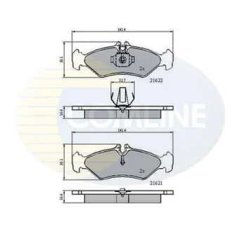 Comline - Гальмівні колодки до дисків COMLINE CBP0453
