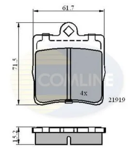 Comline - Гальмівні колодки до дисків COMLINE CBP0454