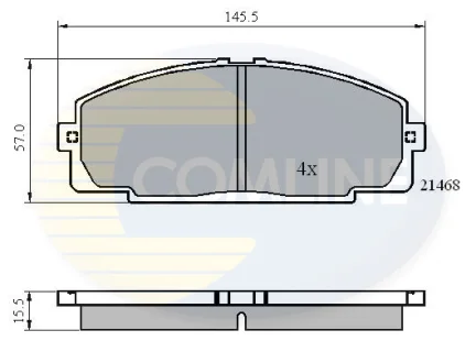 Comline - Гальмівні колодки до дисків COMLINE CBP0459