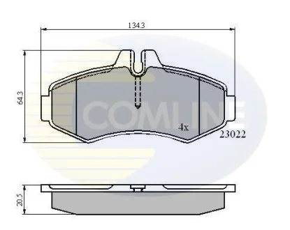 Comline - Гальмівні колодки до дисків COMLINE CBP0480