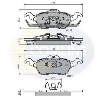 Comline - Гальмівні колодки до дисків COMLINE CBP0490