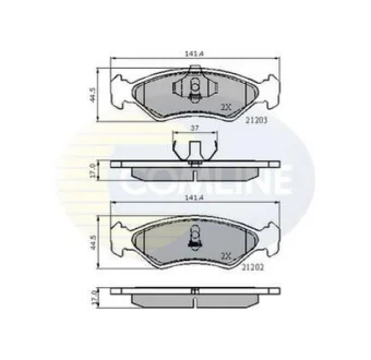 Comline - Гальмівні колодки до дисків COMLINE CBP0502