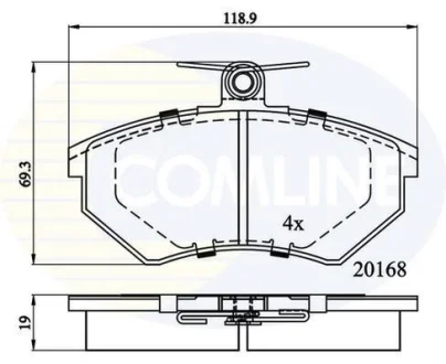 Comline - Гальмівні колодки до дисків COMLINE CBP0511
