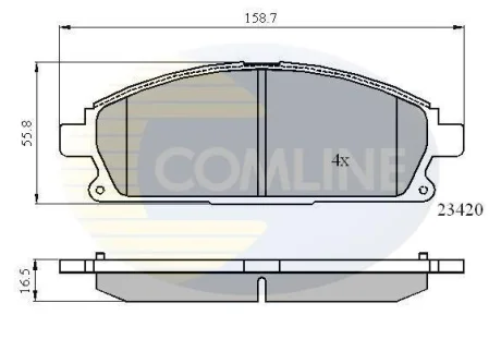 Comline - Гальмівні колодки до дисків COMLINE CBP0591