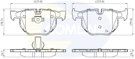 Comline - Гальмівні колодки до дисків COMLINE CBP06001