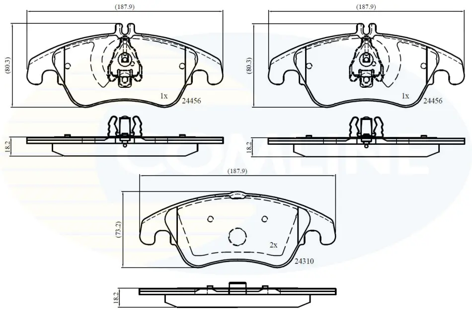 Comline - Гальмівні колодки до дисків COMLINE CBP06037 (фото 1)