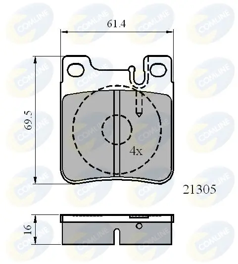 Comline - Гальмівні колодки до дисків COMLINE CBP0702 (фото 1)