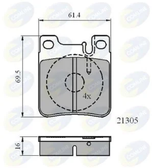 Comline - Гальмівні колодки до дисків COMLINE CBP0702