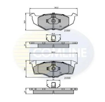 Comline - Гальмівні колодки до дисків COMLINE CBP0707