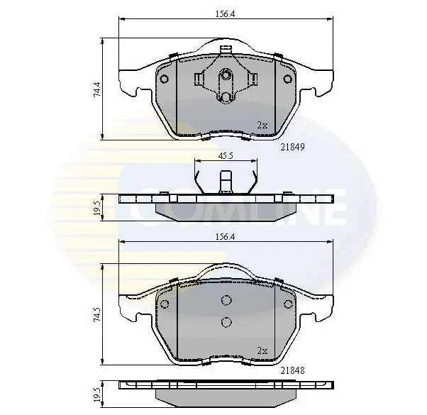 Comline - Гальмівні колодки до дисків COMLINE CBP0715 (фото 1)