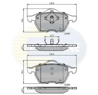 Comline - Гальмівні колодки до дисків COMLINE CBP0715