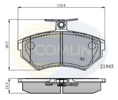 Comline - Гальмівні колодки до дисків COMLINE CBP0736