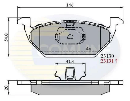 Comline - Гальмівні колодки до дисків COMLINE CBP0737