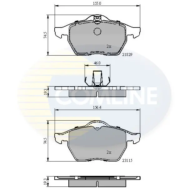 Comline - Гальмівні колодки до дисків COMLINE CBP0749 (фото 1)