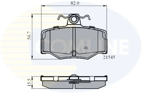 Comline - Гальмівні колодки до дисків COMLINE CBP0878
