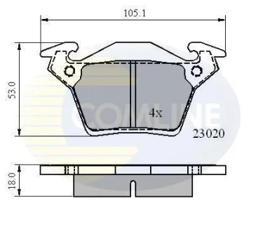 Comline - Гальмівні колодки до дисків COMLINE CBP0888