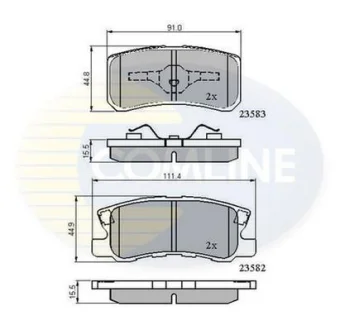 Comline - Гальмівні колодки до дисків COMLINE CBP0905