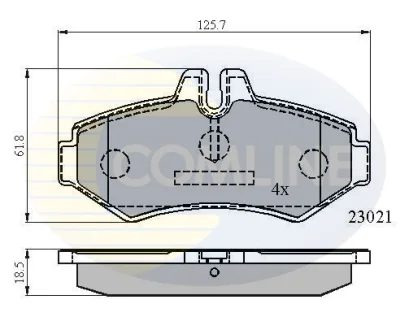 Comline - Гальмівні колодки до дисків COMLINE CBP0914