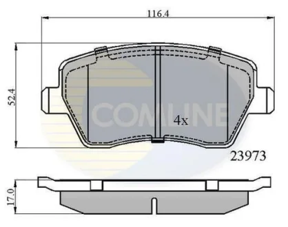 Comline - Гальмівні колодки до дисків COMLINE CBP0984