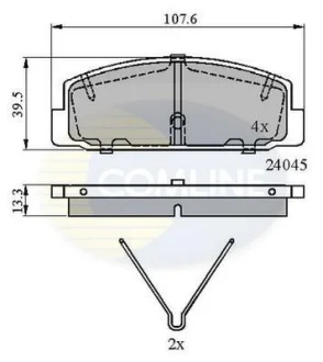 Comline - Гальмівні колодки до дисків COMLINE CBP0986