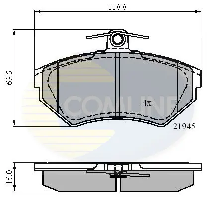Comline - Гальмівні колодки до дисків COMLINE CBP0989 (фото 1)