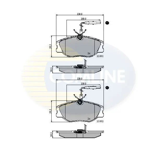 Comline - Гальмівні колодки до дисків COMLINE CBP11001 (фото 1)