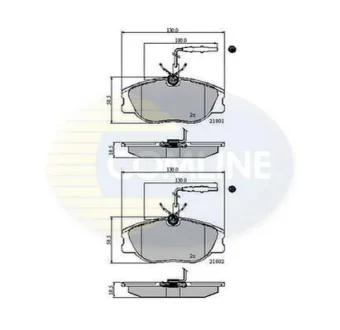 Comline - Гальмівні колодки до дисків COMLINE CBP11001