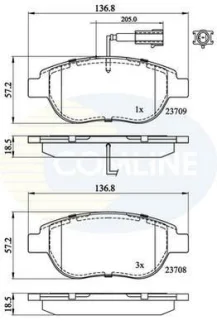 Comline - Гальмівні колодки до дисків COMLINE CBP11038