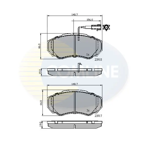Comline - Гальмівні колодки до дисків COMLINE CBP11040 (фото 1)