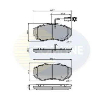 Comline - Гальмівні колодки до дисків COMLINE CBP11040
