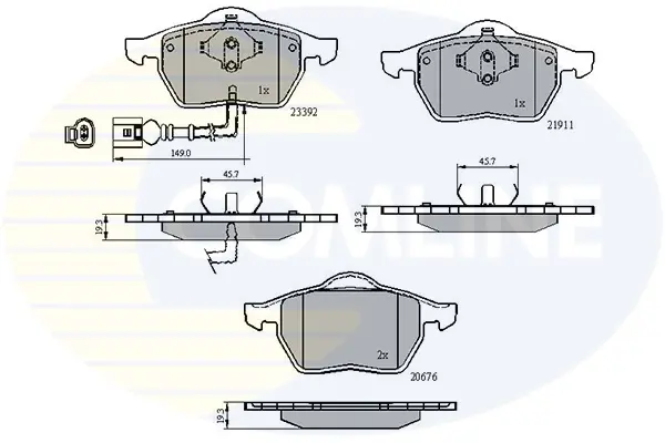 Comline - Гальмівні колодки до дисків COMLINE CBP11111 (фото 1)