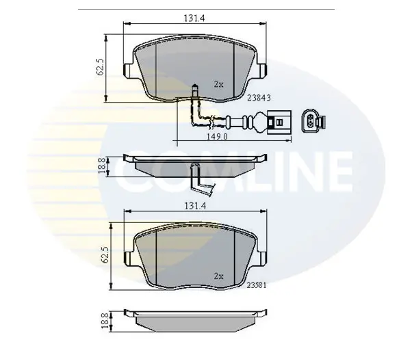 Comline - Гальмівні колодки до дисків COMLINE CBP11147 (фото 1)
