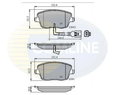 Comline - Гальмівні колодки до дисків COMLINE CBP11147