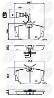 Comline - Гальмівні колодки до дисків COMLINE CBP11151