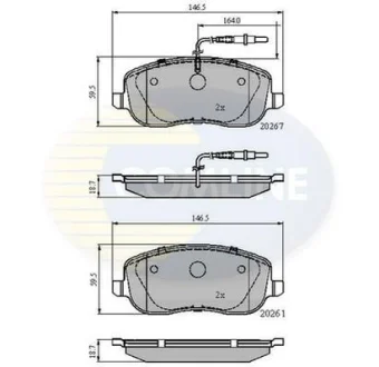 Comline - Гальмівні колодки до дисків COMLINE CBP11158