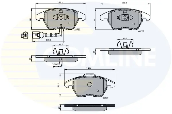 Comline - Гальмівні колодки до дисків COMLINE CBP11224 (фото 1)