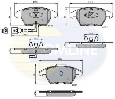 Comline - Гальмівні колодки до дисків COMLINE CBP11224