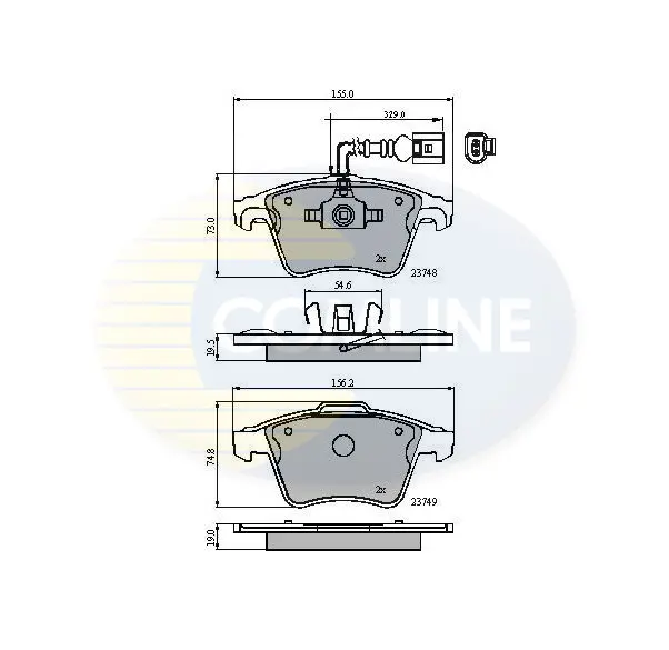 Comline - Гальмівні колодки до дисків COMLINE CBP11311 (фото 1)