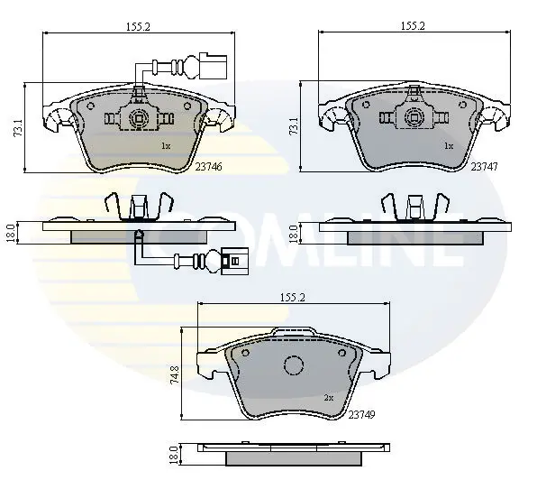Comline - Гальмівні колодки до дисків COMLINE CBP11312 (фото 1)