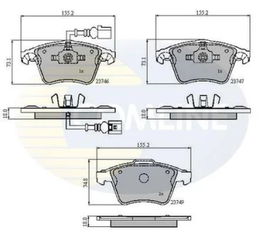 Comline - Гальмівні колодки до дисків COMLINE CBP11312