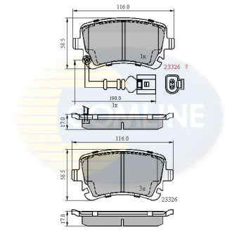 Comline - Гальмівні колодки до дисків COMLINE CBP11313