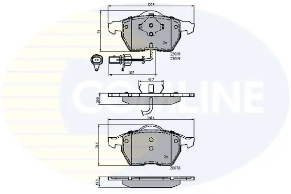 Comline - Гальмівні колодки до дисків COMLINE CBP11542 (фото 1)