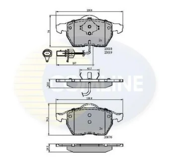 Comline - Гальмівні колодки до дисків COMLINE CBP11542