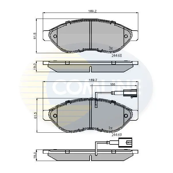 Comline - Гальмівні колодки до дисків COMLINE CBP11589 (фото 1)