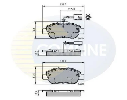 Comline - Гальмівні колодки до дисків COMLINE CBP11600