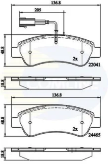 Comline - Гальмівні колодки до дисків COMLINE CBP11604