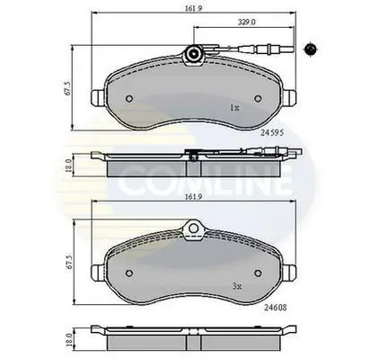 Comline - Гальмівні колодки до дисків COMLINE CBP11621 (фото 1)