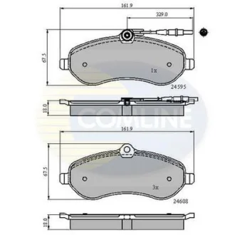 Comline - Гальмівні колодки до дисків COMLINE CBP11621