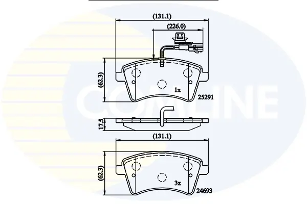 Comline - Гальмівні колодки до дисків COMLINE CBP11707 (фото 1)